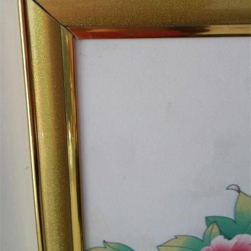塑料木纹画框广告KT板展板金银大包边条规章制度框架PVC相框装饰