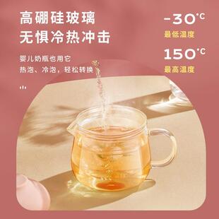 简约家用办公室会客高硼硅玻璃茶壶花茶杯功夫泡茶整套 茶具套装