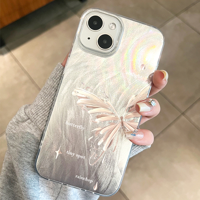 适用苹果手机壳新款羽纱壳女气质