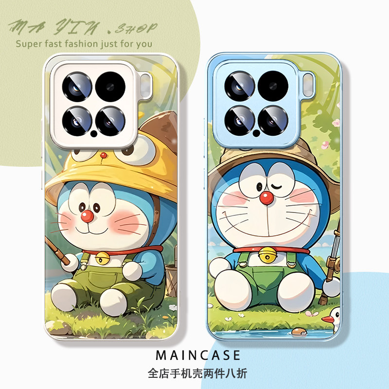 适用小米15手机壳civi5pro新款14ultra可爱哆啦A梦