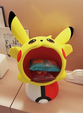 皮卡丘数码宝贝零食架收纳桌面摆件卡通办公室家居装饰品乔迁礼物