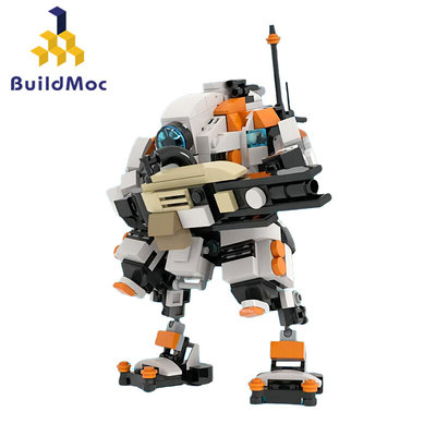 BuildMOC拼装积木玩具游戏泰坦陨落Tone强力泰坦战斗机甲机器人