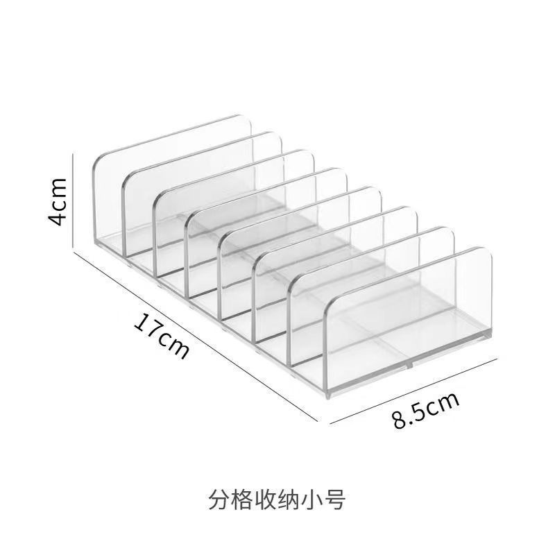 梳妆台亚克力分隔盒透明眼影盘抽屉粉饼彩妆桌面化妆品置物架