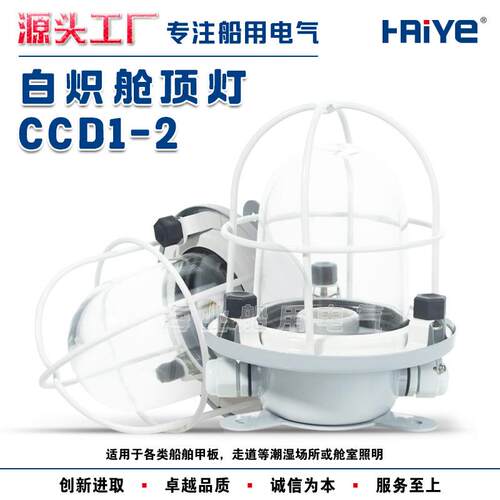 船用工程不锈钢白炽舱顶灯CCD1-2甲板舱室照明灯220V60W金属网罩
