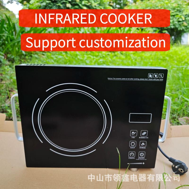 外贸新款电陶炉大功率火锅炉家用爆炒触屏电磁炉黑晶面板出口智能
