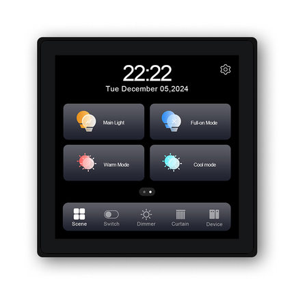 4寸全面屏1/2/3/4路ZigBee 3.0开关支持调光窗帘群组智能控制