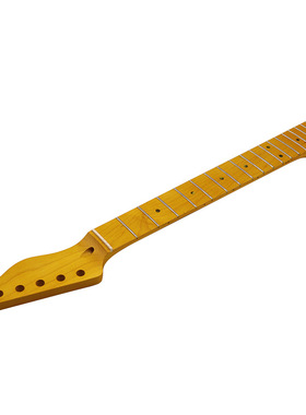 电吉他TL琴颈6弦22品吉他琴颈黄色哑光吉他改装DIY配件吉他琴柄