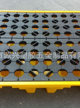 现货供应130*130*30cm实验室化学液体防溢漏托盘黄色叉车渗漏卡板