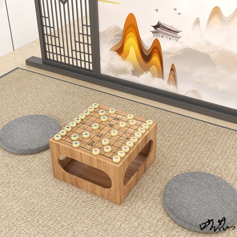 古风围棋桌象棋桌围棋两用组合多功能茶椅茶几日式榻榻米炕桌休闲