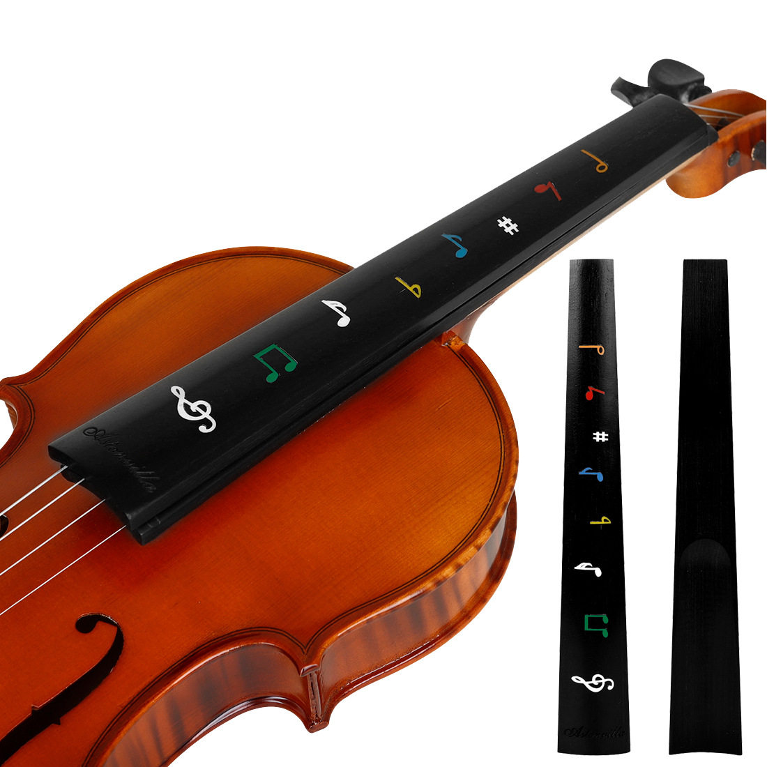 小提琴乌木指板4/4精选乌木材质A型小提琴琴颈送提琴弦枕厂家批发