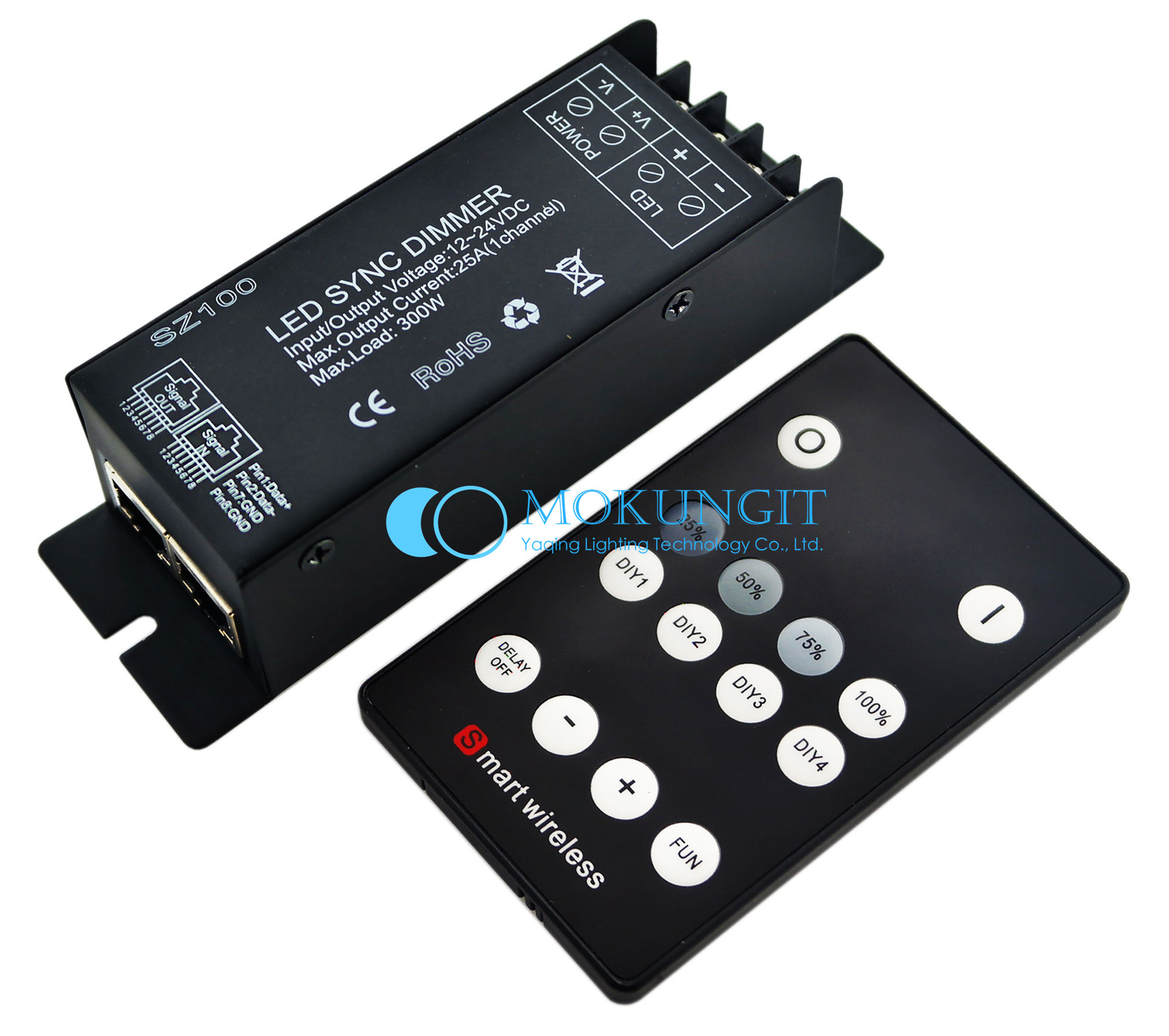 300W 25A SZ100 led控制器调光器 DC12V-24V RF控制单色调光器