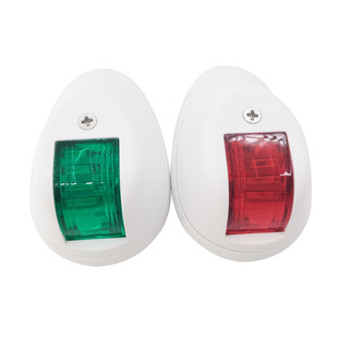 白色左右舷灯91.5*59*12-24V LED 小艇用航行灯船用游艇五金配件