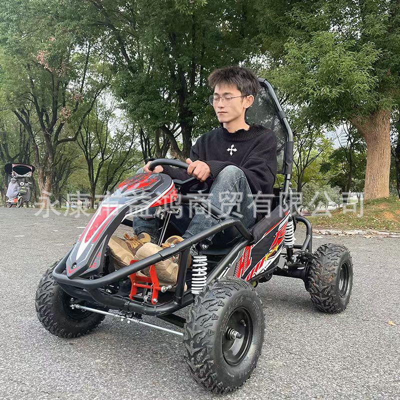 奥哥新款四轮儿童电动单座卡丁车景区游乐场地赛道越野车成人沙滩