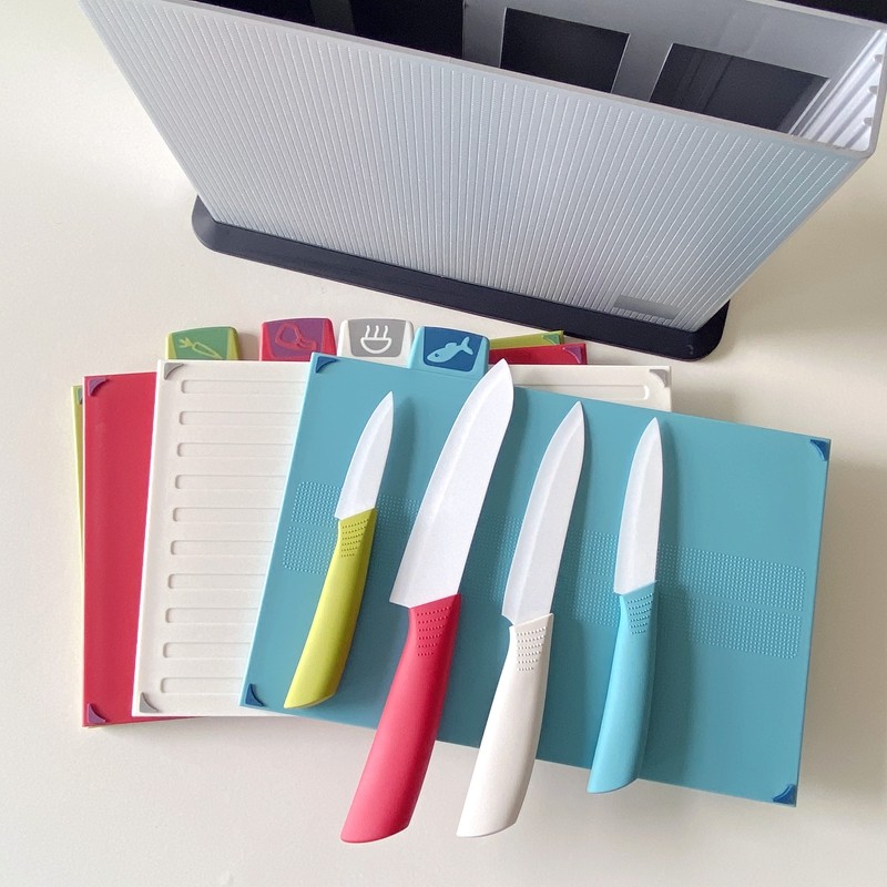 出口单 双j陶瓷刀分类切菜板 宝宝辅食砧案板套装E18