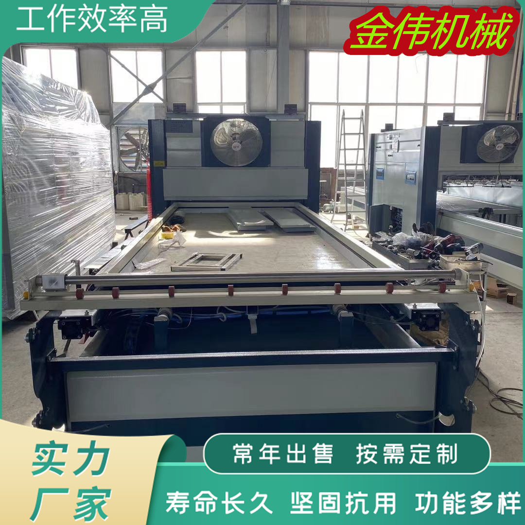 衣柜移门橱柜门真空覆膜机生产厂家 自动断膜双工位实木门吸塑机