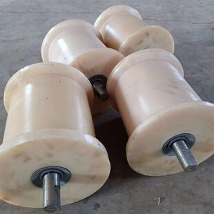 矿用尼龙地滚井下巷道用聚氨酯托辊轮运输钢丝绳用抗阻燃地滚轮