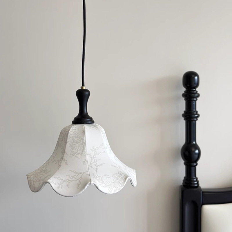 法式中古布艺卧室床头玄关小吊灯美式吧台过道玄关复古床头小吊灯