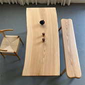 尺寸：169 自然边 白蜡木独板 5.5