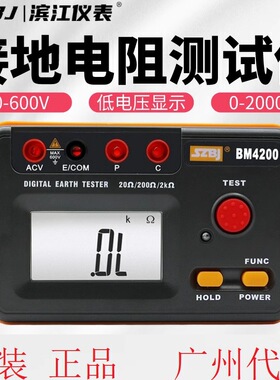滨江BM4100数字接地电阻测试仪交直流电压测量BM4200防雷安规安全