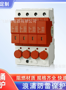 飞纳得LD100/60/385V防雷浪涌10KV-100KV智能浪涌及后备保护器