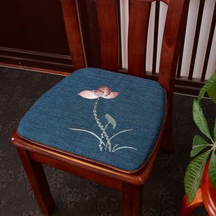 中式 餐桌椅子坐垫马蹄形凳子座垫家用防滑可拆洗红木餐椅垫垫子