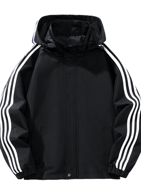 SY【活动专属】奥莱三条杠夹克冲锋衣运动果蔬收纳袋情侣款外套