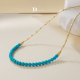 珠宝人DD 现货18k金绿松石美松微笑项链高瓷高蓝套系