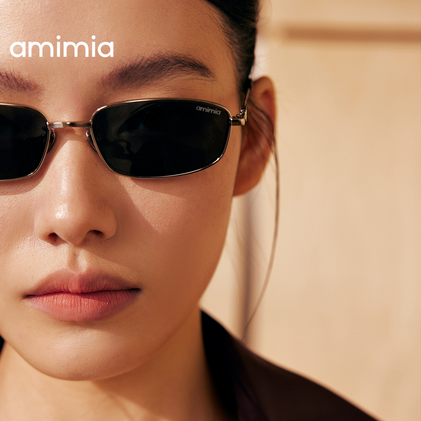 amimia·HIPPIE26新款复古金属窄框墨镜女高级感防紫外线太阳眼镜
