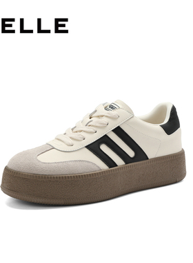 清仓百丽正品时尚复古德训鞋女秋季透气百搭平底休闲女鞋B1573CM4