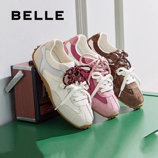 百丽专柜正品鞋子德训鞋女2025秋季新款时尚休闲女鞋透气E2N1DCM5