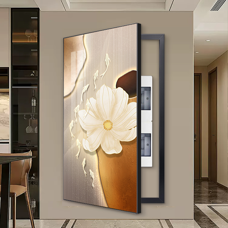 电表箱推拉装饰画开盖消防栓遮挡