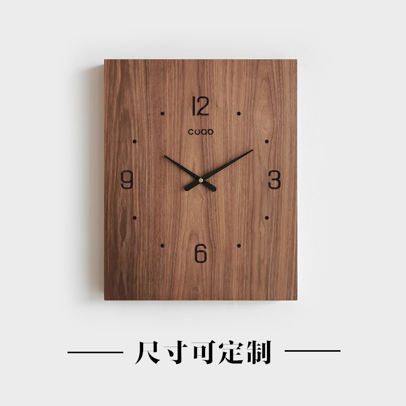 胡桃 胡桃木电表箱装饰竖款加钟表遮挡装黑式挂画CB-GZ-09竖大画