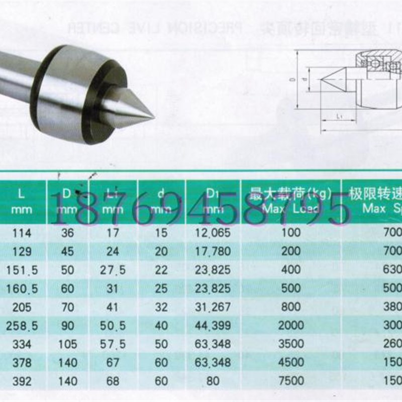 高精604H精密回转顶 杆 /尖  604H-MS1,2,3,4,5