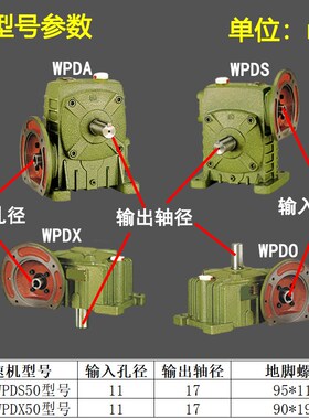 WPDA/WPDS/WPDO/WPDX70 80 100 120 135带法兰铸铁蜗轮蜗杆减速机