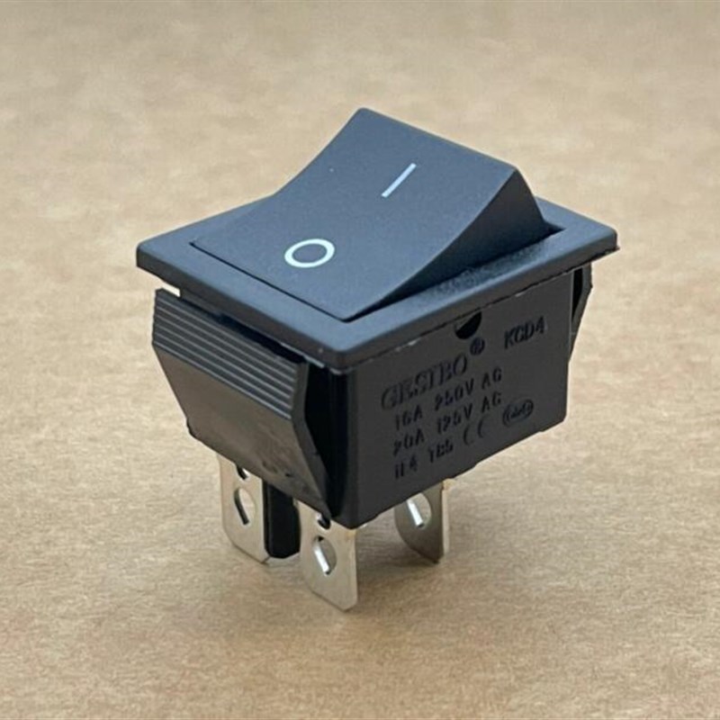 自复位船型开关KCD4按下后松手自动弹回位4脚2档按钮开关