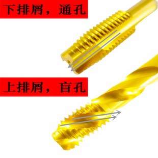 克利夫兰镀钛螺旋丝锥机用丝攻先端M35含钴不锈钢专用m4m5m6m8m12