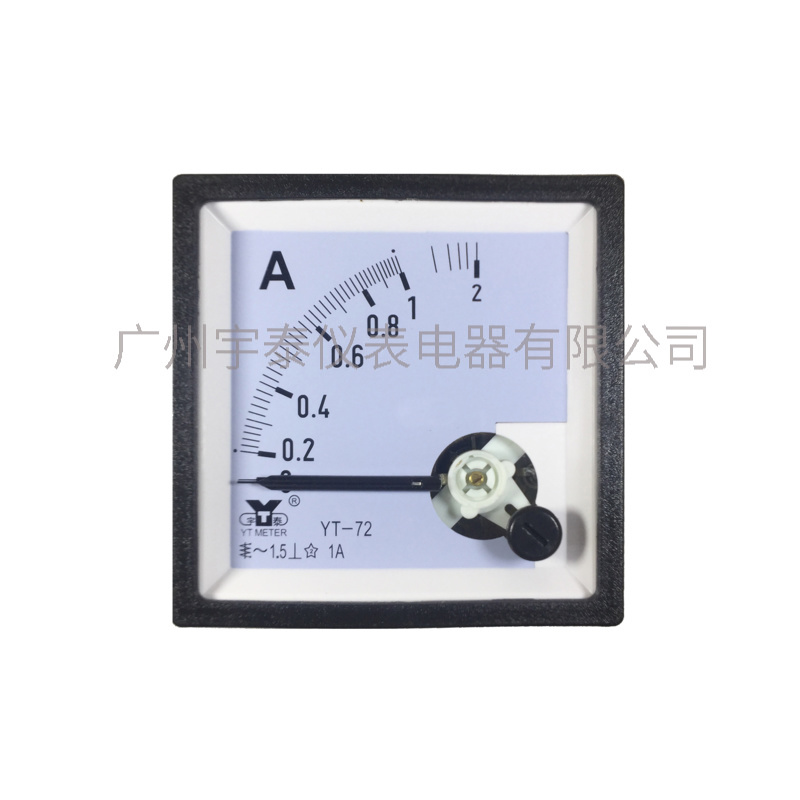 YT72交流电流表5A 10A 50/5A 100A直通68x68 cp72 dh72 SQ72指针