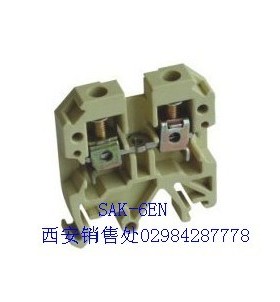 接线端子 SAK/JXB-6EN  800V 41A 6mm? 卡轨式端子 IEC947-7-1
