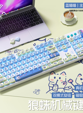 狼蛛F2088pro机械键盘108键青轴电竞游戏台式电脑笔记本外设专用