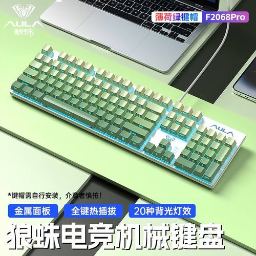 狼蛛侧刻渐变电竞机械键盘