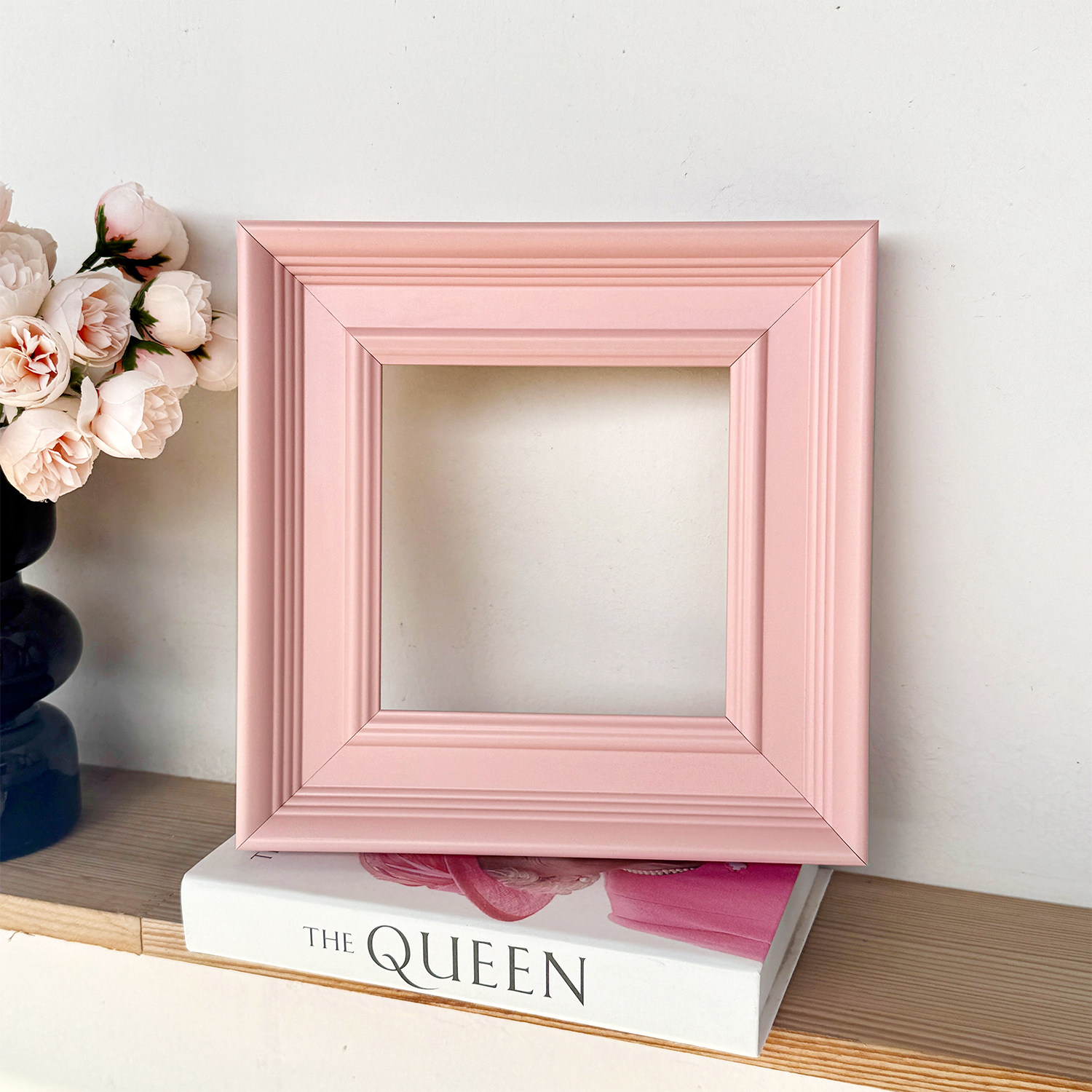 乙霏家居美式法式中古粉色51mm油画简约古董框实木摆台装饰画画框