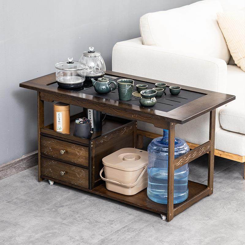 移动茶桌茶台家用实木小茶车客厅茶几沙发边几柜茶具盘烧水壶,住宅家具,茶几,淘宝优惠券,粉丝福利购,淘宝优惠卷