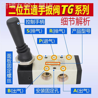 新款原装STNC索诺天工二位五通气动手动阀TG2531B-10手扳阀TG2521