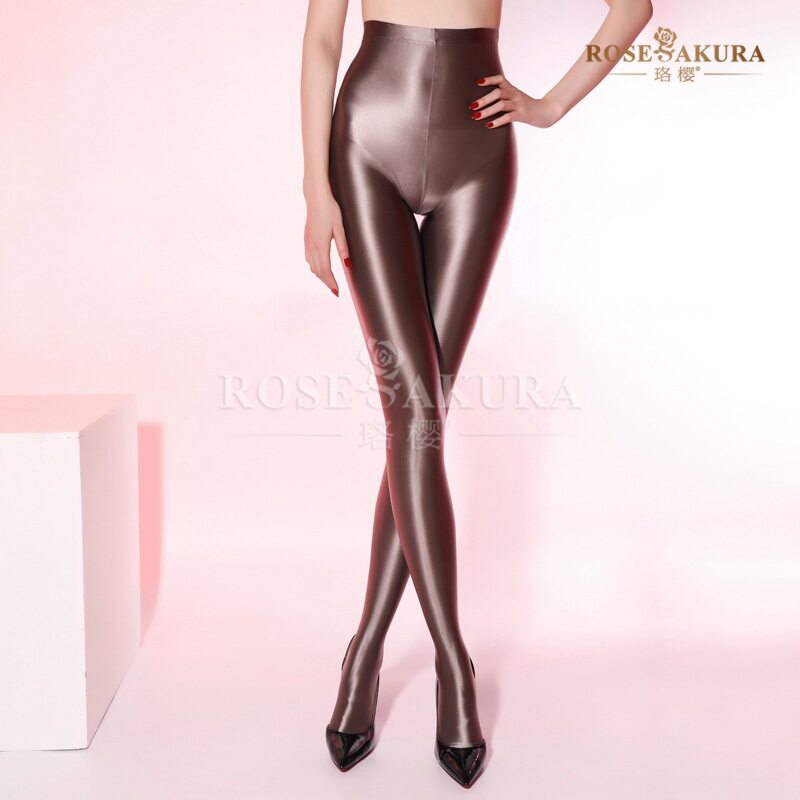 珞樱8347后线油亮光泽打底裤女外穿薄丝滑健美彩色紧身春秋连裤袜