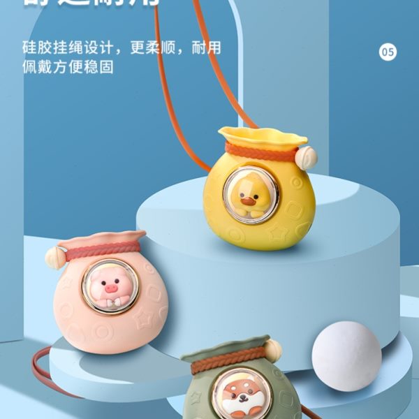 挂脖子小风扇小黄鸭随身便携式卡通可爱女童迷你充电儿童手持男童