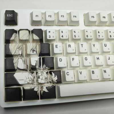 电锯人玛奇玛原厂正刻键帽PBT创意个性 客制化适配 wooting60he