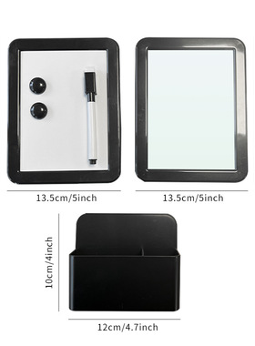 Locker 铁皮柜磁吸白板磁吸笔筒镜子塑料边框小白板书写留言板