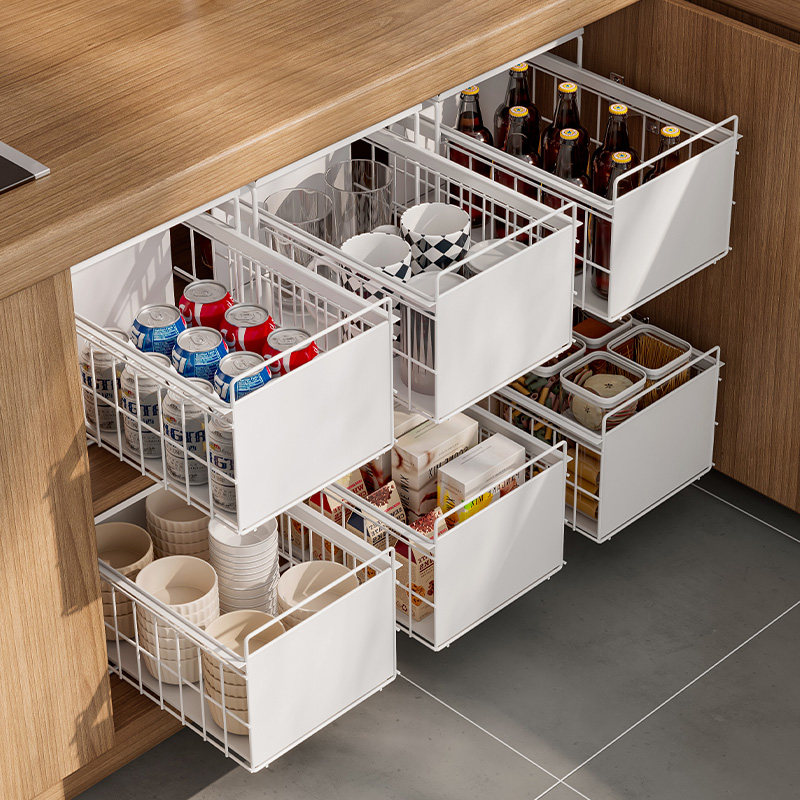 下水槽置物架厨房m调料碗碟橱柜拉篮抽屉式抽拉多功能收纳架,厨房/烹饪用具,厨房抽屉置物架,淘宝优惠券,粉丝福利购,淘宝优惠卷