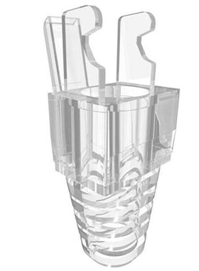 末将水晶头c护套56E五六类RJ45透明环保网络成品网线头白色接头套