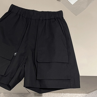 波拉韩童装儿f童短裤2023夏装男童大口袋五分裤女童中裤炸街工装